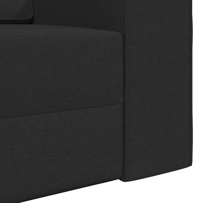 Bodensofa-Bett Schwarz 245 x 78 x 77 cm Stoff