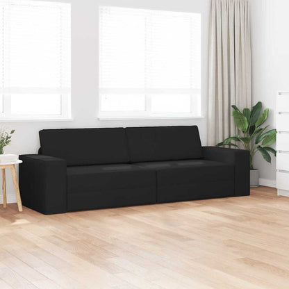 Bodensofa-Bett Schwarz 245 x 78 x 77 cm Stoff
