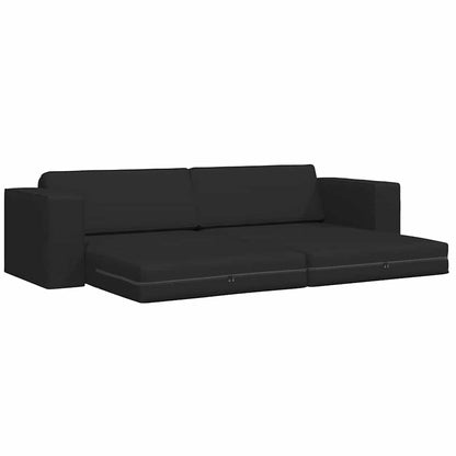 Bodensofa-Bett Schwarz 245 x 78 x 77 cm Stoff