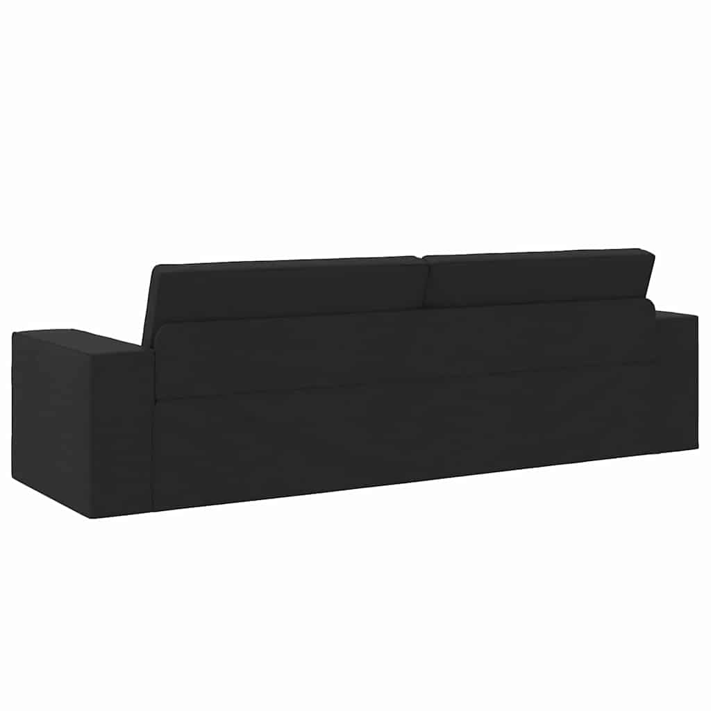 Bodensofa-Bett Schwarz 245 x 78 x 77 cm Stoff
