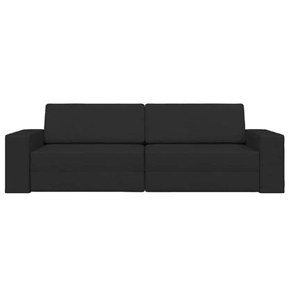 Bodensofa-Bett Schwarz 245 x 78 x 77 cm Stoff