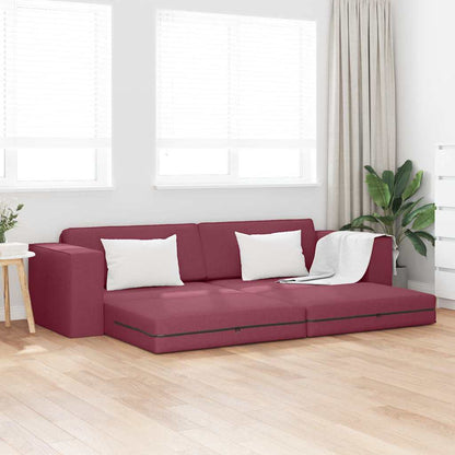 Boden-Sofa-Bett Weinrot 245 x 78 x 77 cm Stoff