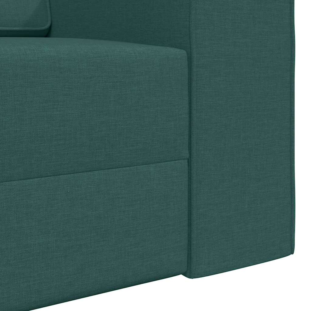Bodensofa-Bett Dunkelgrün 245 x 78 x 77 cm Stoff