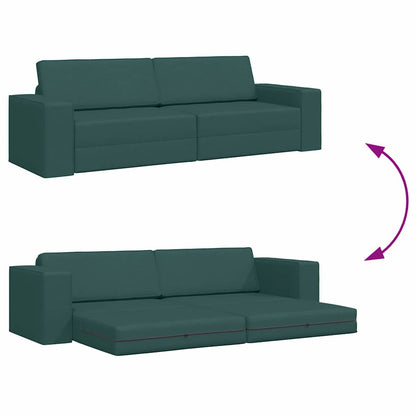 Bodensofa-Bett Dunkelgrün 245 x 78 x 77 cm Stoff