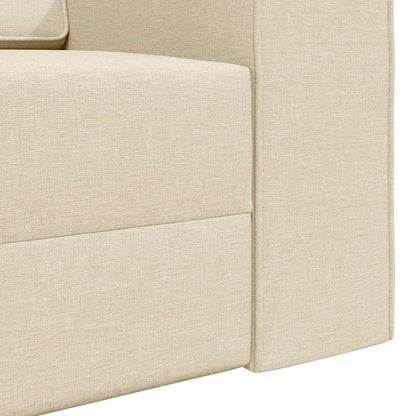 Bodensofa-Bett Creme 245 x 78 x 77 cm Stoff