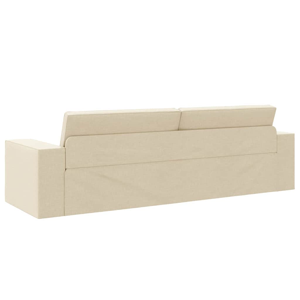 Bodensofa-Bett Creme 245 x 78 x 77 cm Stoff