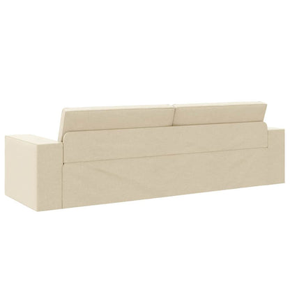 Bodensofa-Bett Creme 245 x 78 x 77 cm Stoff