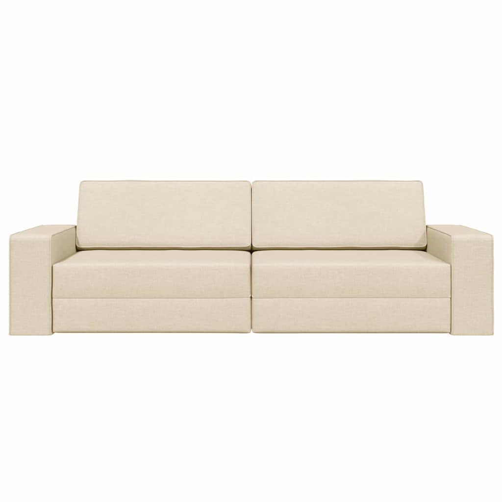 Bodensofa-Bett Creme 245 x 78 x 77 cm Stoff