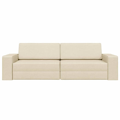 Bodensofa-Bett Creme 245 x 78 x 77 cm Stoff