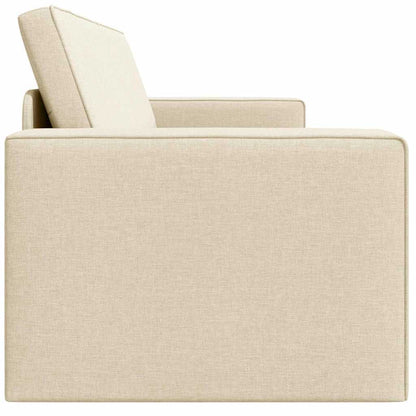 Bodensofa-Bett Creme 245 x 78 x 77 cm Stoff