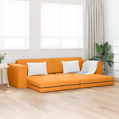 Bodensofa-Bett Dunkelgelb 245 x 78 x 77 cm Stoff