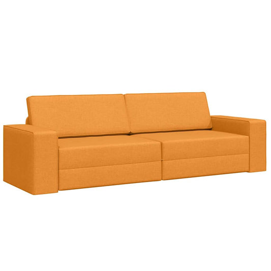 Bodensofa-Bett Dunkelgelb 245 x 78 x 77 cm Stoff
