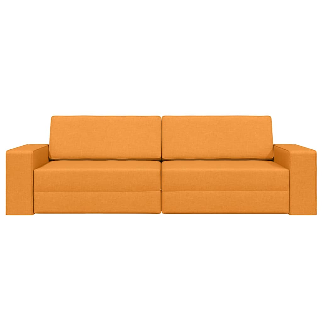 Bodensofa-Bett Dunkelgelb 245 x 78 x 77 cm Stoff
