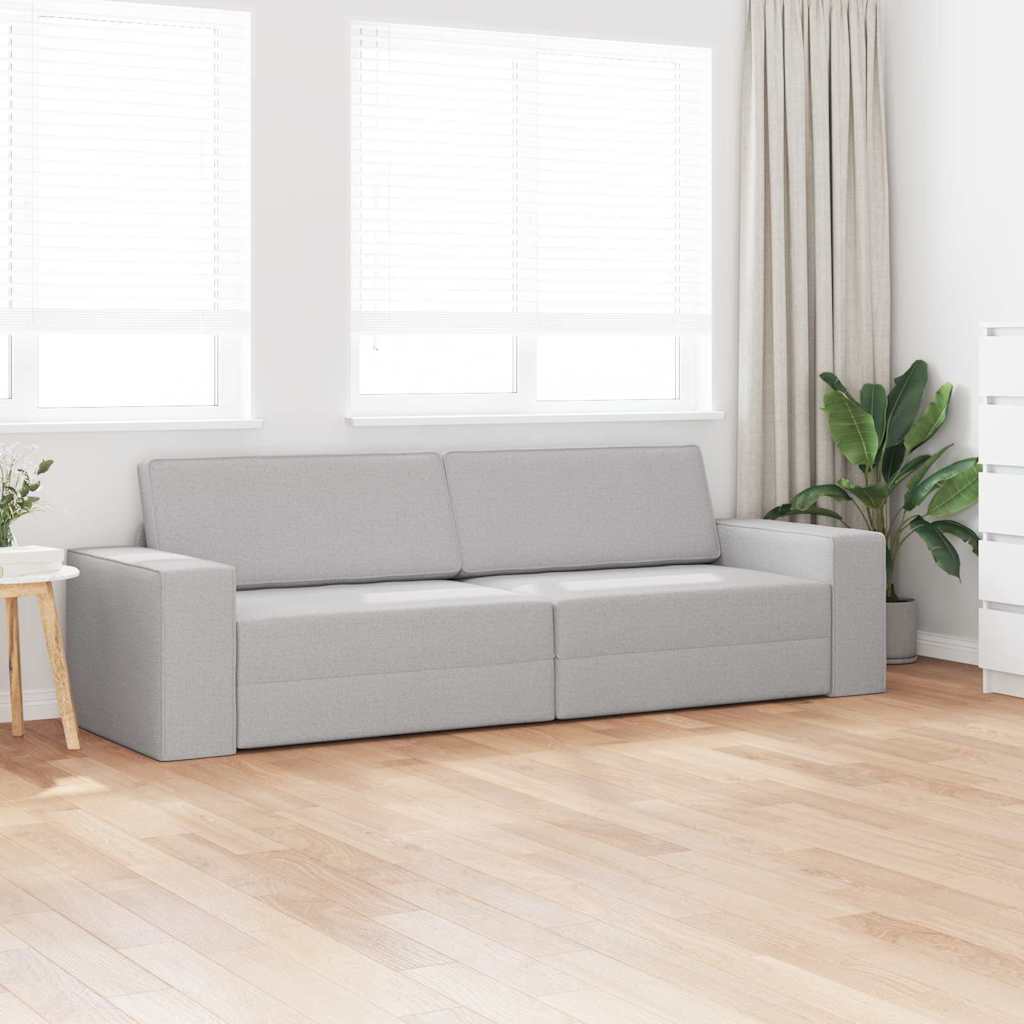 Boden-Sofa-Bett Wolkengrau 245 x 78 x 77 cm Stoff