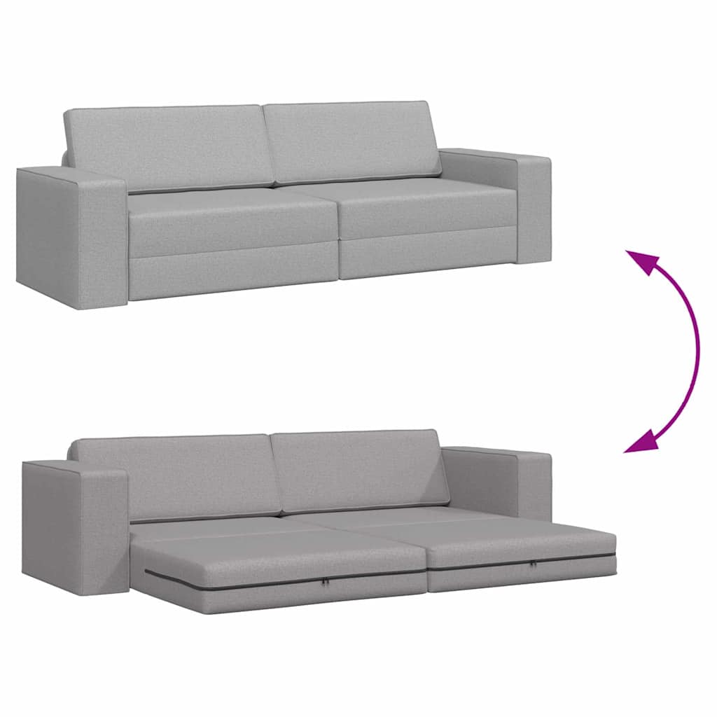 Boden-Sofa-Bett Wolkengrau 245 x 78 x 77 cm Stoff