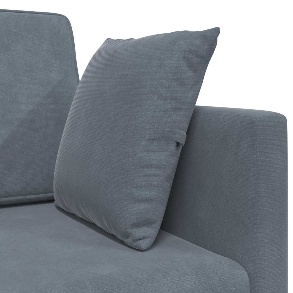 Boden-Schlafsofa Dunkelgrau 213 x 76 x 77 cm Samt