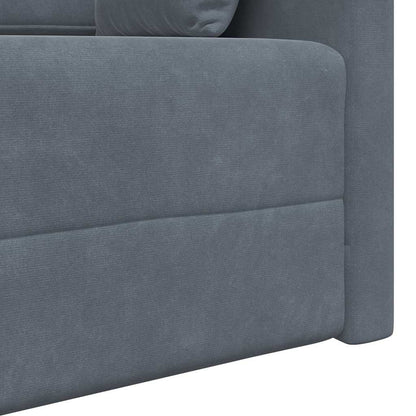 Boden-Schlafsofa Dunkelgrau 213 x 76 x 77 cm Samt
