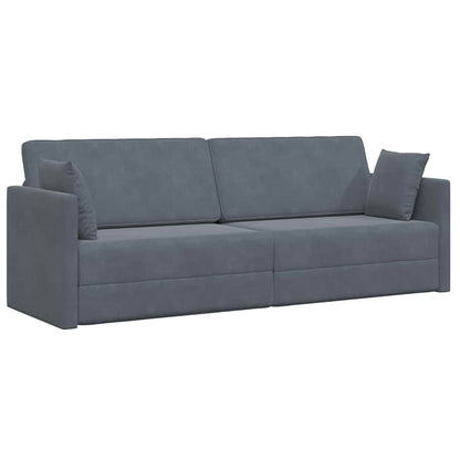 Boden-Schlafsofa Dunkelgrau 213 x 76 x 77 cm Samt