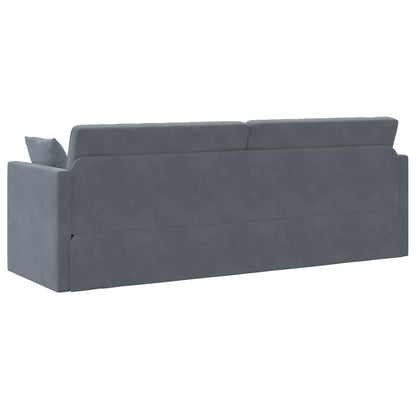Boden-Schlafsofa Dunkelgrau 213 x 76 x 77 cm Samt