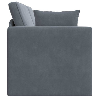 Boden-Schlafsofa Dunkelgrau 213 x 76 x 77 cm Samt