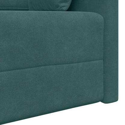 Boden-Schlafsofa Dunkelgrün 213 x 76 x 77 cm Samt