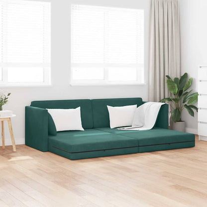 Boden-Schlafsofa Dunkelgrün 213 x 76 x 77 cm Samt