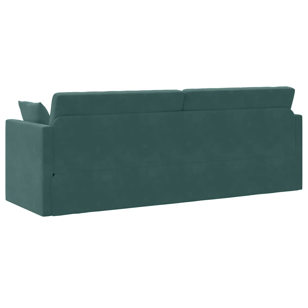 Boden-Schlafsofa Dunkelgrün 213 x 76 x 77 cm Samt