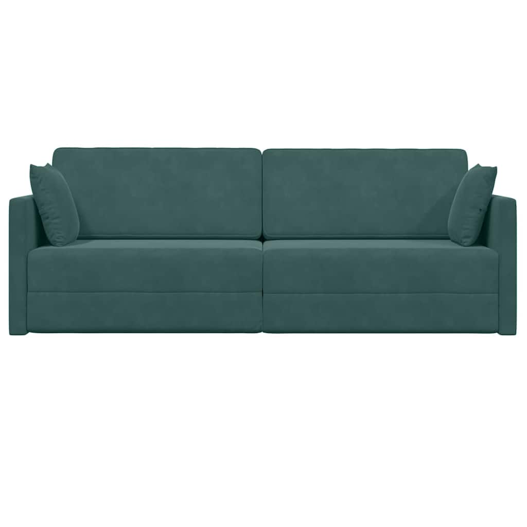 Boden-Schlafsofa Dunkelgrün 213 x 76 x 77 cm Samt