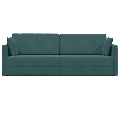 Boden-Schlafsofa Dunkelgrün 213 x 76 x 77 cm Samt