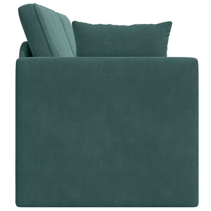 Boden-Schlafsofa Dunkelgrün 213 x 76 x 77 cm Samt