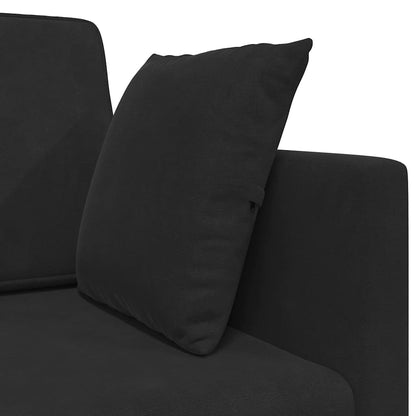 Boden-Schlafsofa Schwarz 213 x 76 x 77 cm Samt