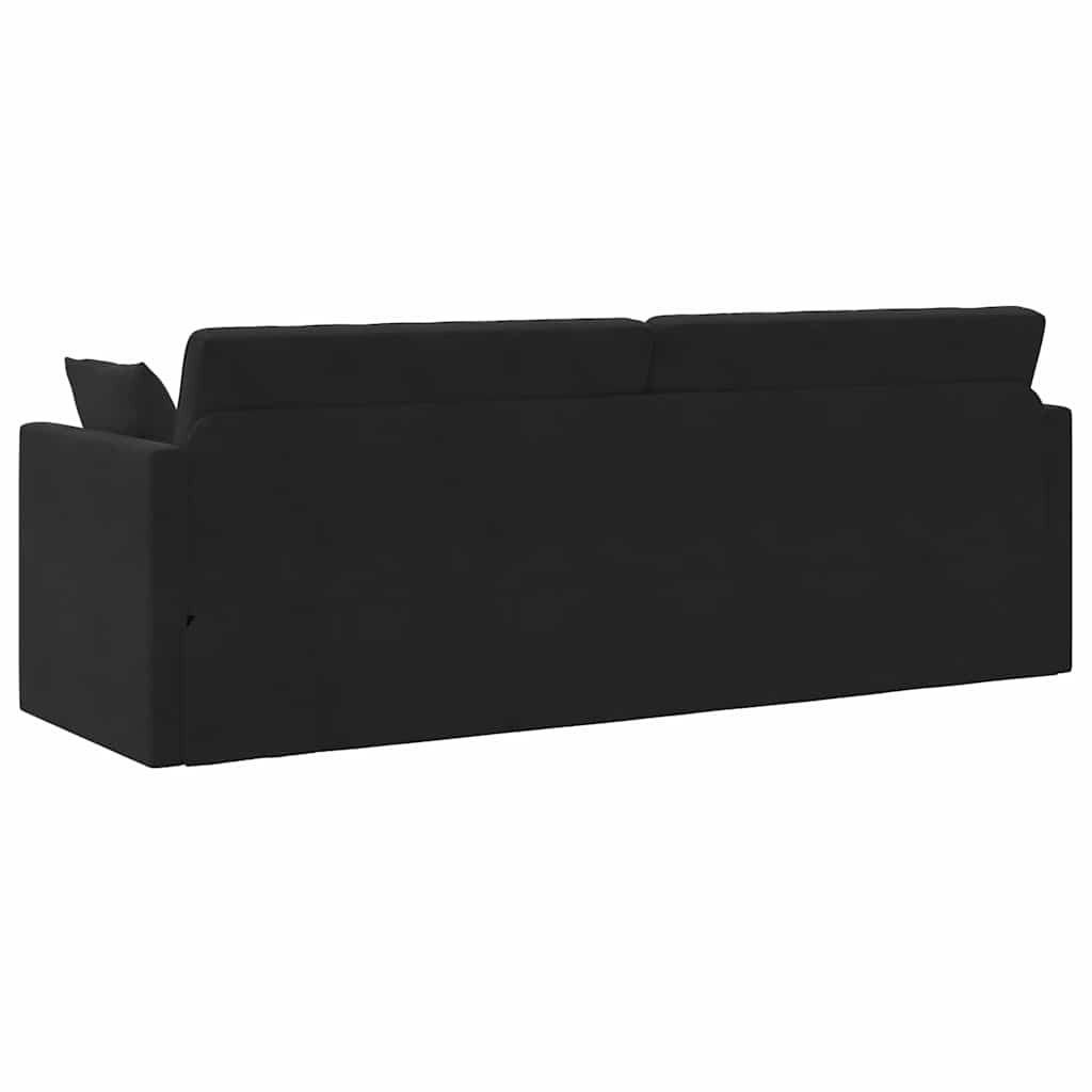 Boden-Schlafsofa Schwarz 213 x 76 x 77 cm Samt