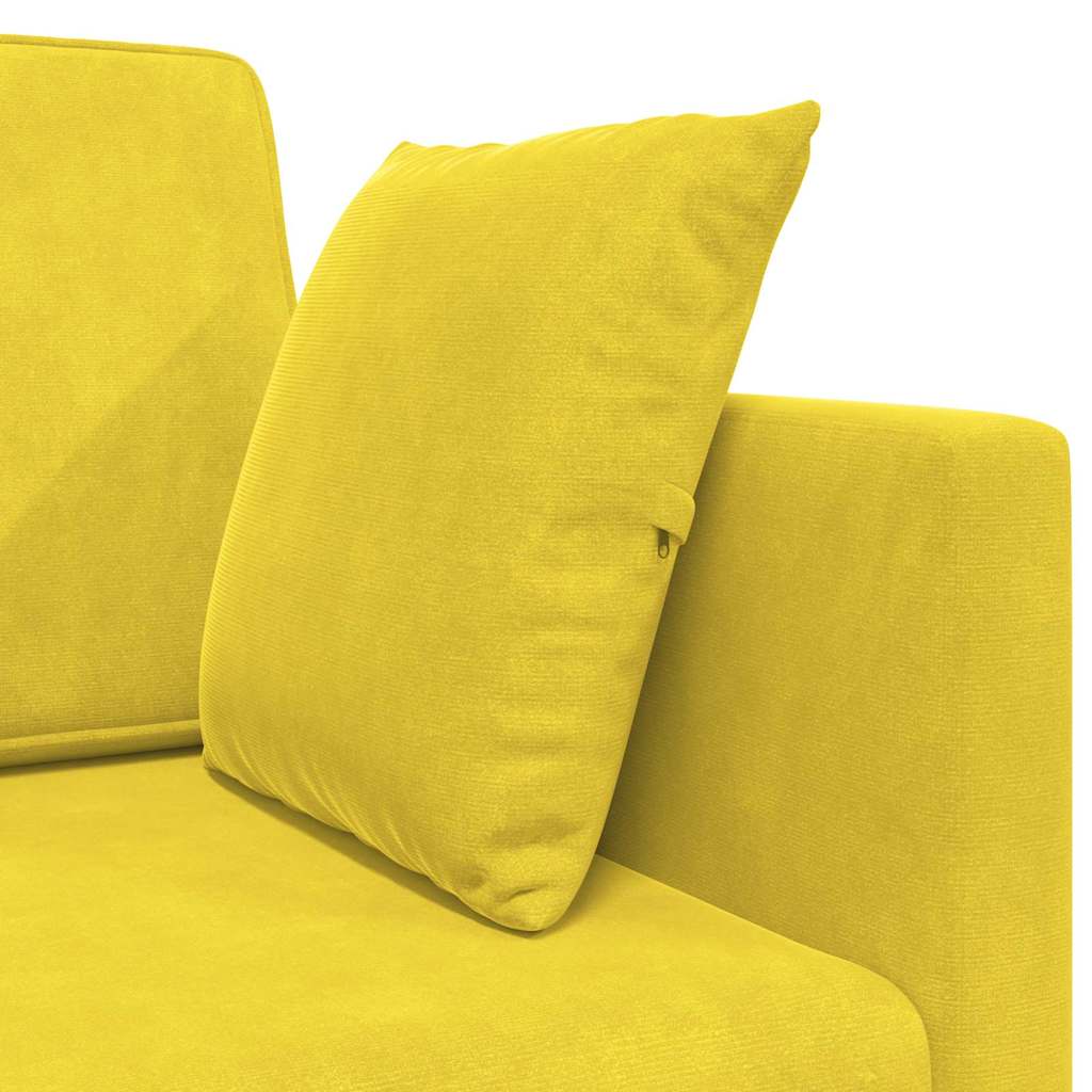 Boden-Schlafsofa Gelb 213 x 76 x 77 cm Samt