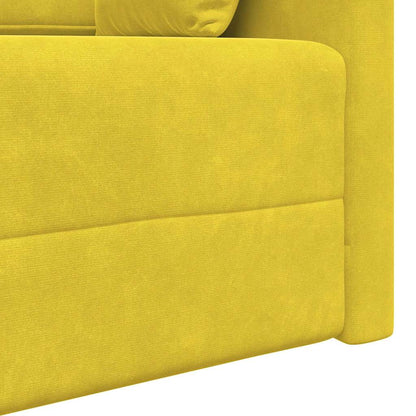 Boden-Schlafsofa Gelb 213 x 76 x 77 cm Samt