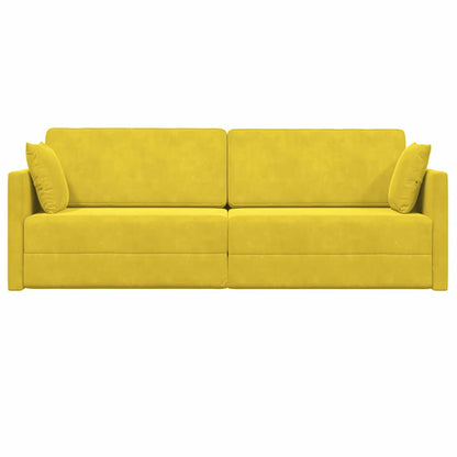 Boden-Schlafsofa Gelb 213 x 76 x 77 cm Samt