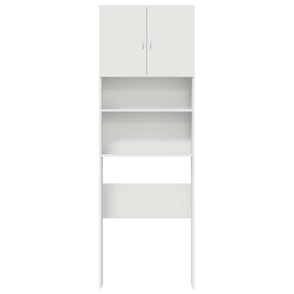 Waschmaschinenschrank Weiß 64x24x190 cm Holzwerkstoff