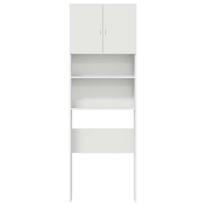 Waschmaschinenschrank Weiß 64x24x190 cm Holzwerkstoff
