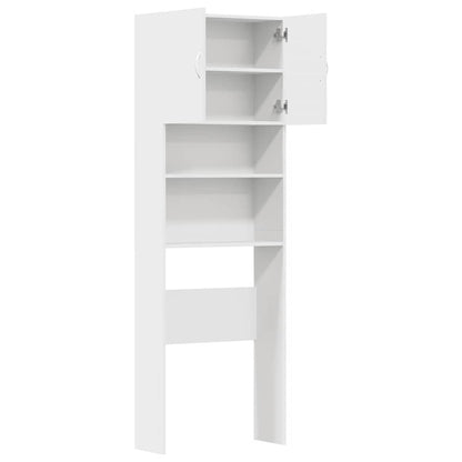 Waschmaschinenschrank Weiß 64x24x190 cm Holzwerkstoff