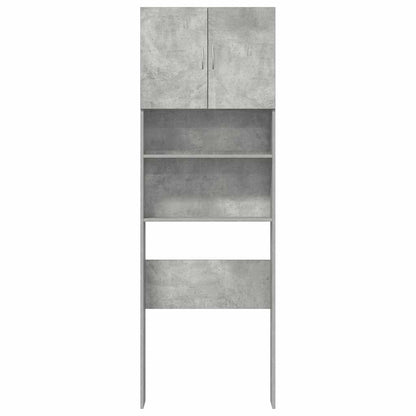 Waschmaschinenschrank Betongrau 64x24x190 cm Holzwerkstoff