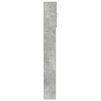 Waschmaschinenschrank Betongrau 64x24x190 cm Holzwerkstoff