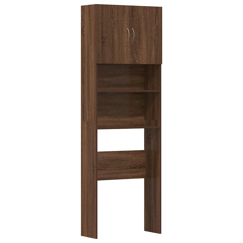 Waschmaschinenschrank Braun Eichen-Optik 64x24x190 cm