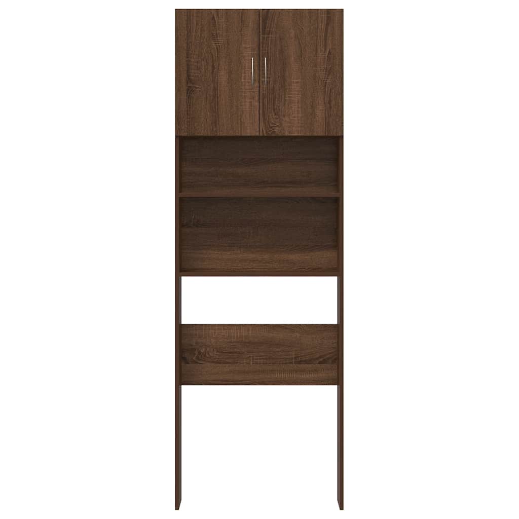 Waschmaschinenschrank Braun Eichen-Optik 64x24x190 cm