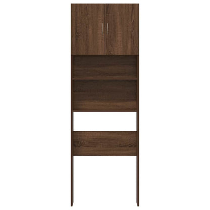 Waschmaschinenschrank Braun Eichen-Optik 64x24x190 cm