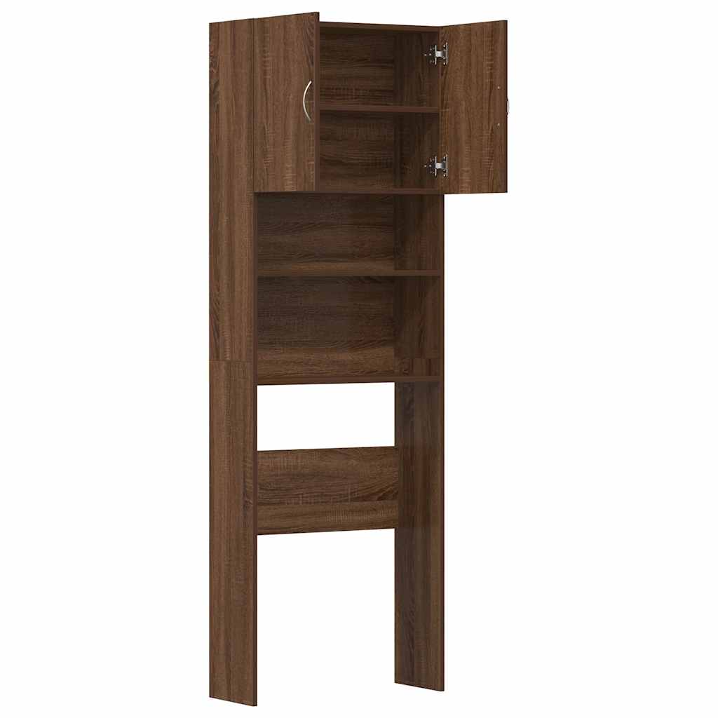 Waschmaschinenschrank Braun Eichen-Optik 64x24x190 cm