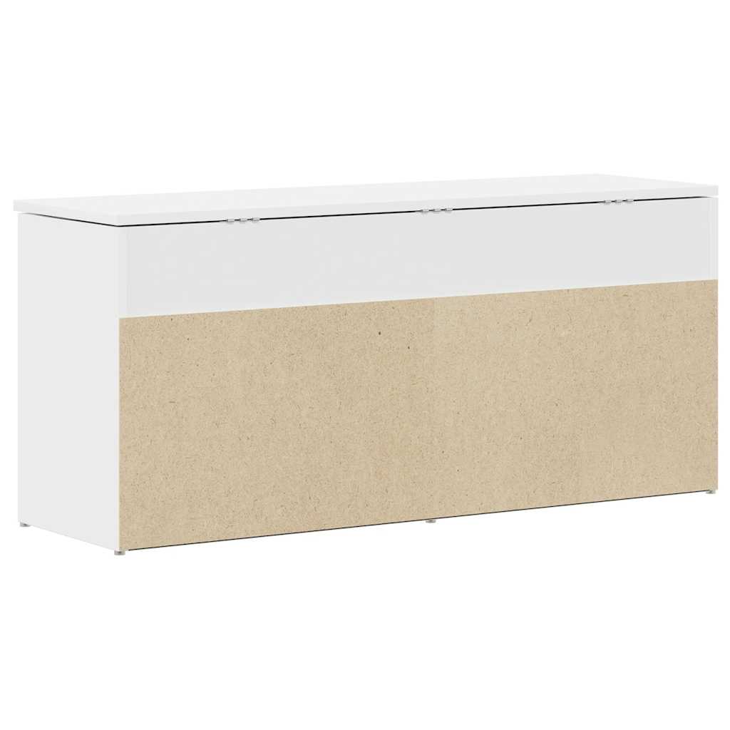 Schuhbank Weiß 102x30,5x45 cm Holzwerkstoff
