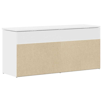 Schuhbank Weiß 102x30,5x45 cm Holzwerkstoff