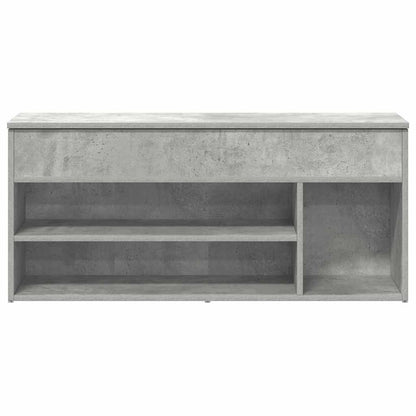 Schuhbank Betongrau 102x30,5x45 cm Holzwerkstoff