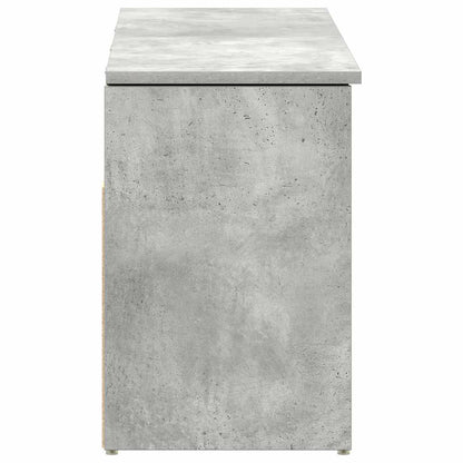Schuhbank Betongrau 102x30,5x45 cm Holzwerkstoff