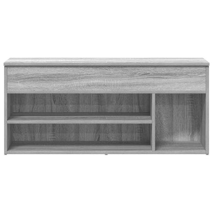 Schuhbank Grau Sonoma 102x30,5x45 cm Holzwerkstoff