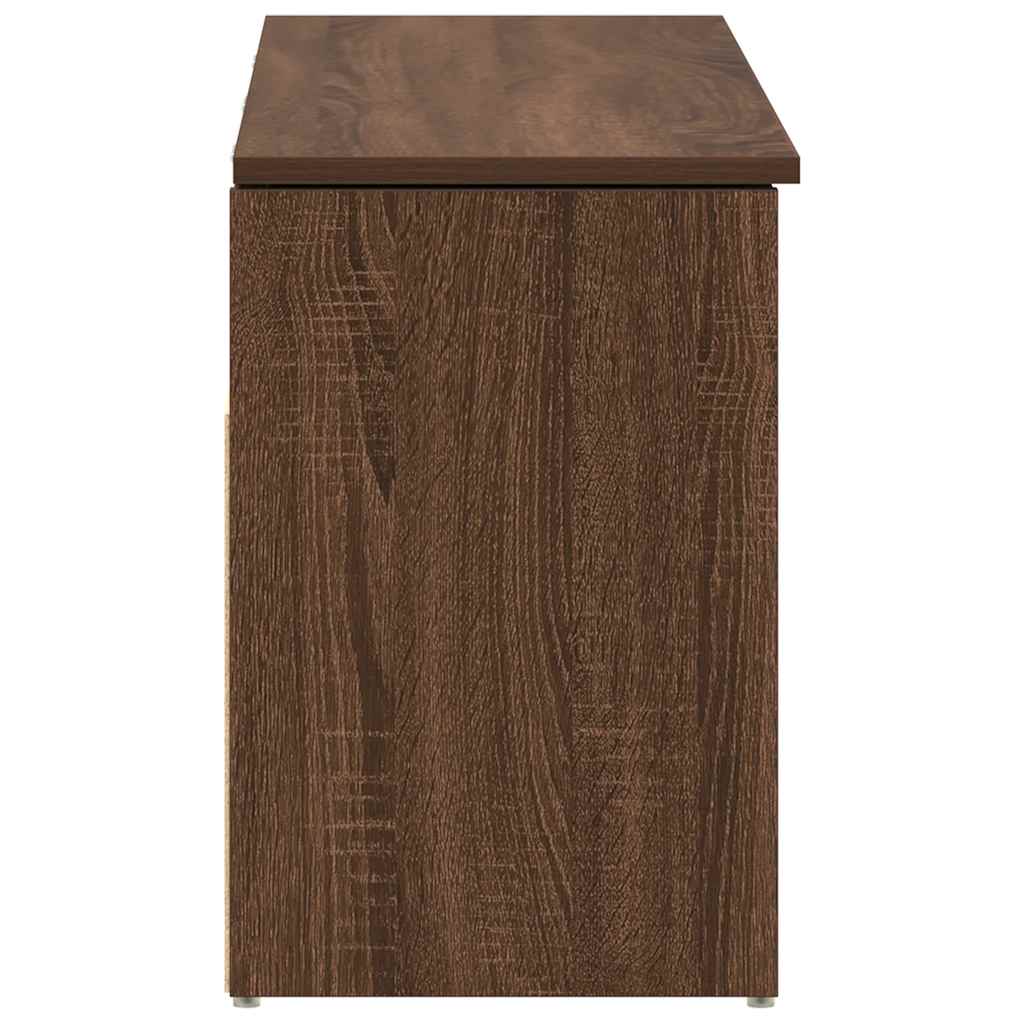 Schuhbank Braun Eichen-Optik 102x30,5x45 cm Holzwerkstoff
